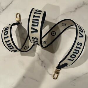 💯% Authentic LOUIS VUITTON Navy Color Diane Jacquard Textile Signature Strap ✨